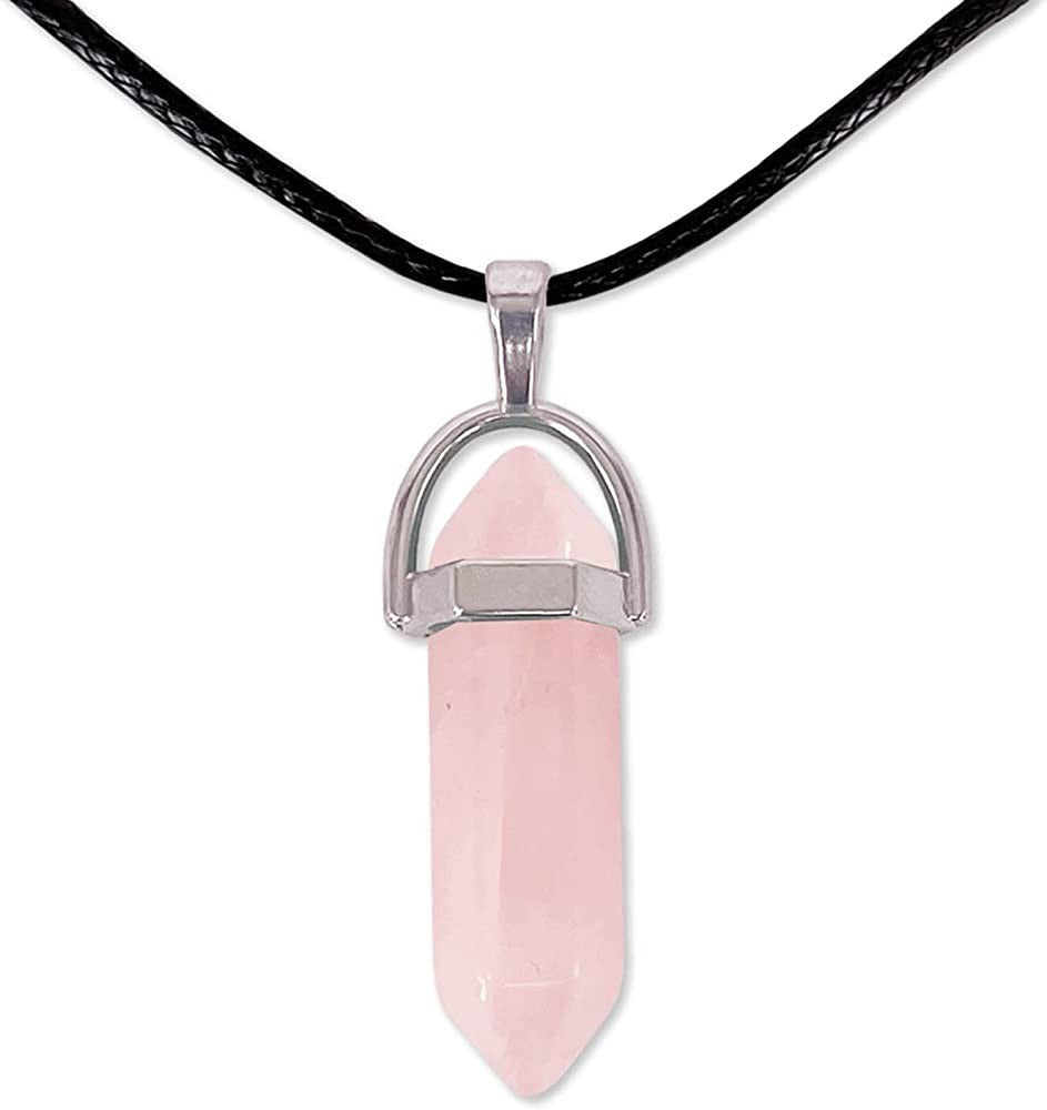 Péndula Colgante Cuarzo Rosa