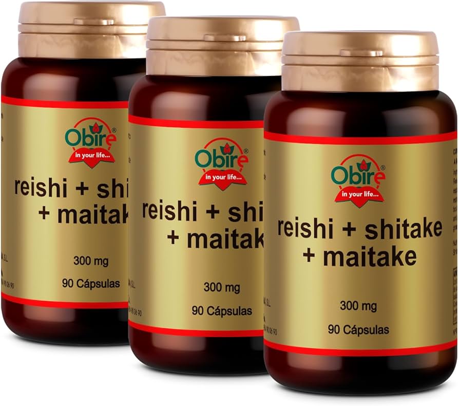 REISHI+SHITAKE+MAITAQUE 300 MG 90 CAPSULAS OBIRE