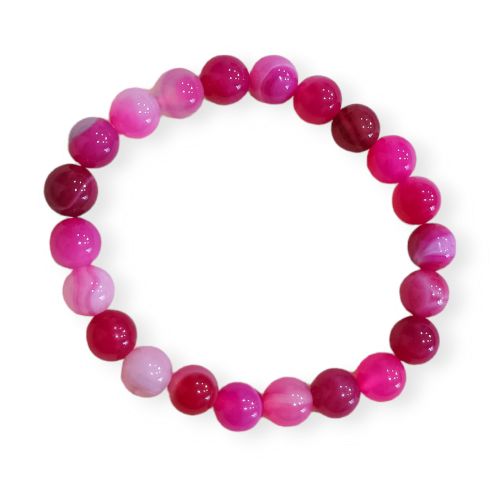 Agatha Rosa Pulsera Elastica Esfera 6 mm
