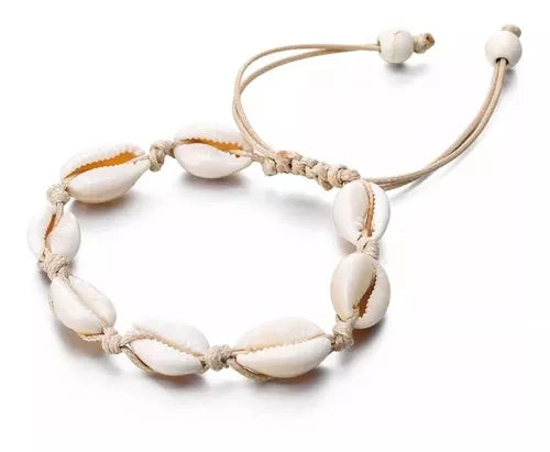 Pulsera Cordón de Seda con Conchas Yemanja