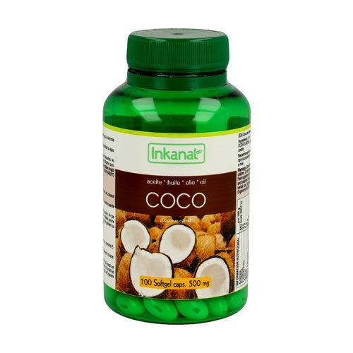 Aceite de Coco 100 Capsulas 500 mg Inkanat
