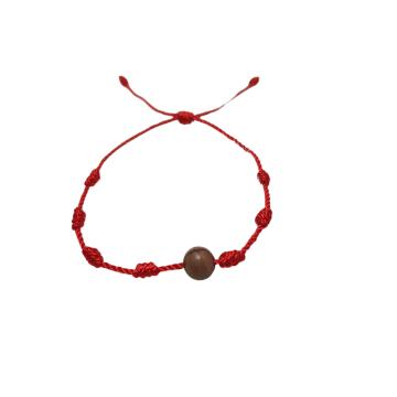 Pulsera 7 Nudos c/ una Esfera Palo Santo