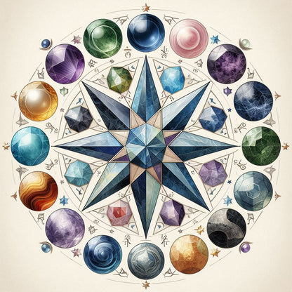 Estrella de cuarzos varios